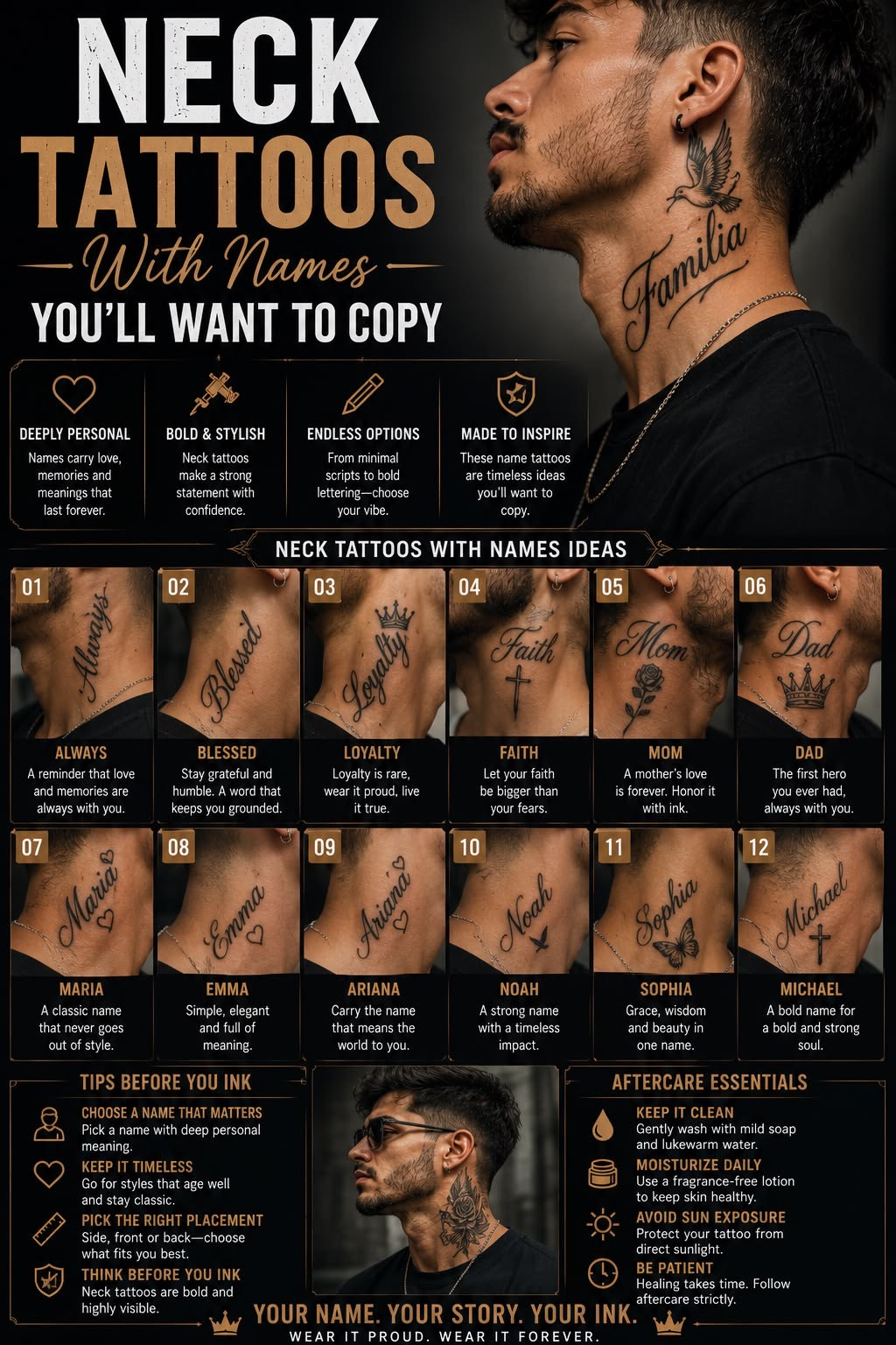 Neck tattoo references